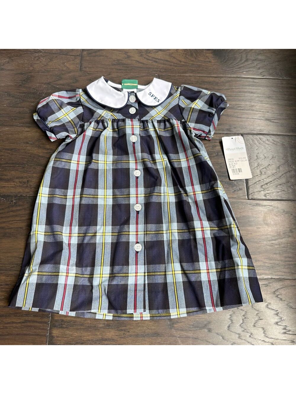 Sfes Saint Franchis School Peter Pan Collared Dress w/Piping
